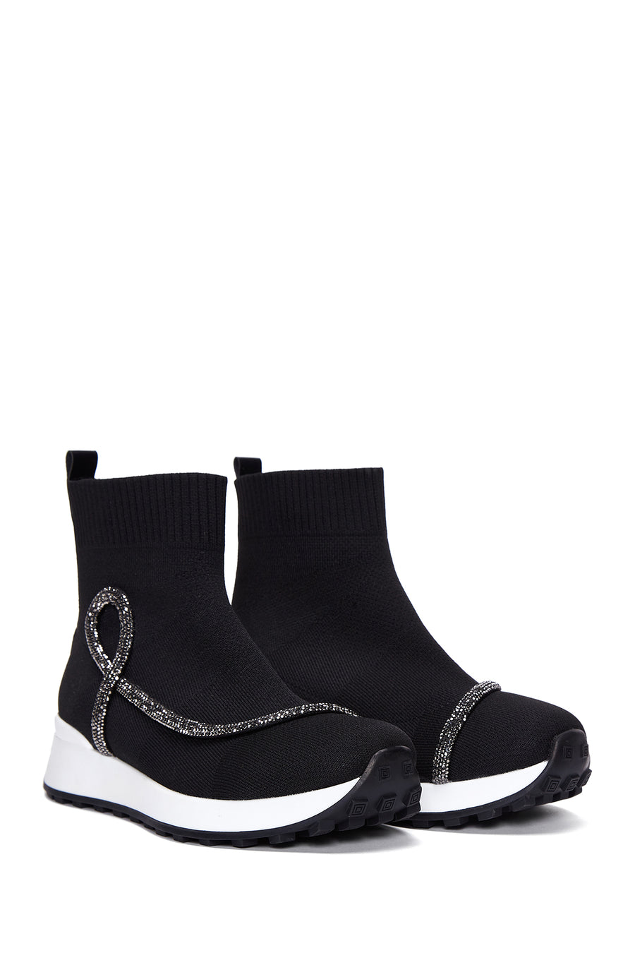 Women's Black Stone High Top Sneaker