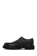Male Black Lace-Up Thick-Soled Leather Casual Shoes | Derimod