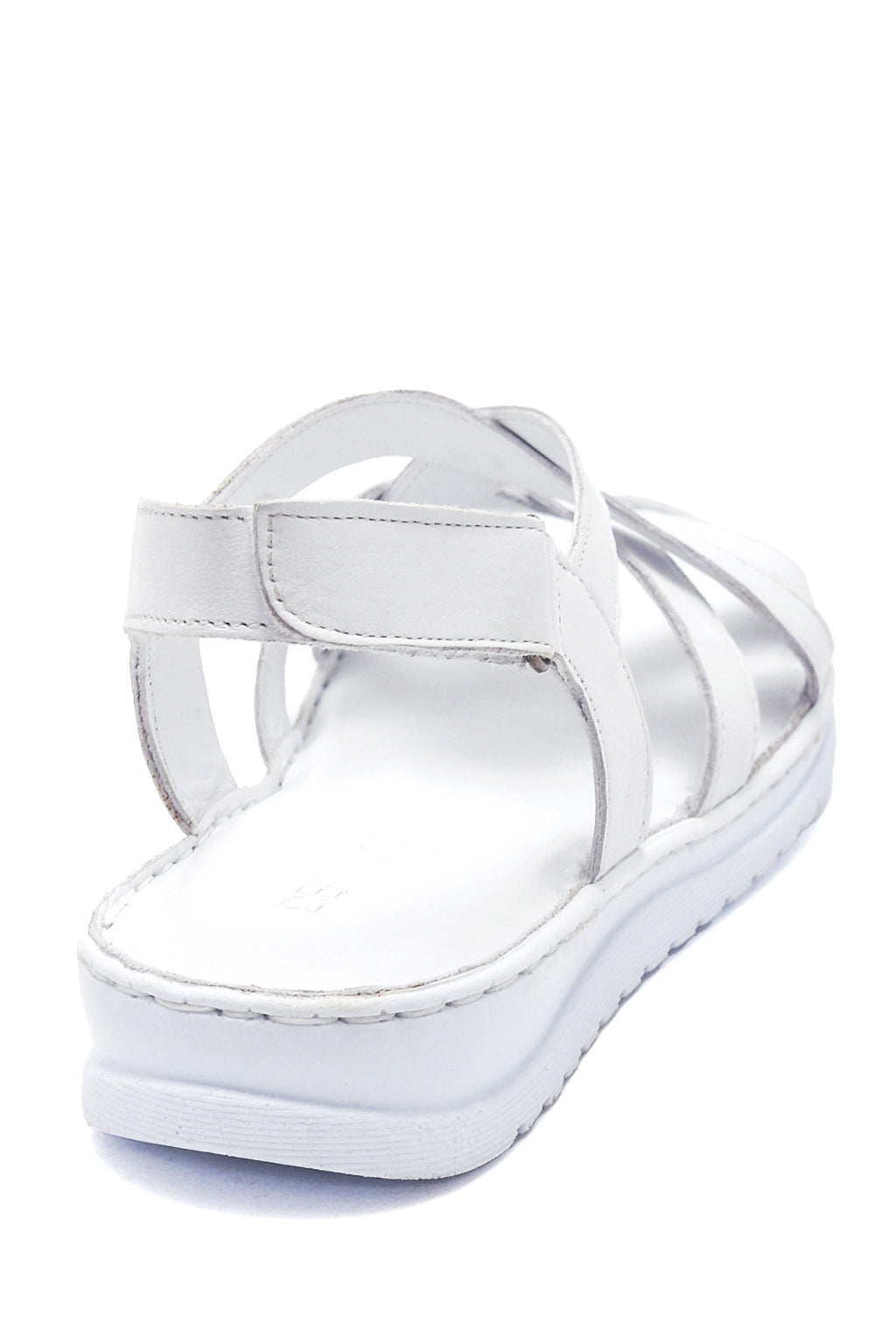 Kadın Beyaz Deri Comfort Sandalet