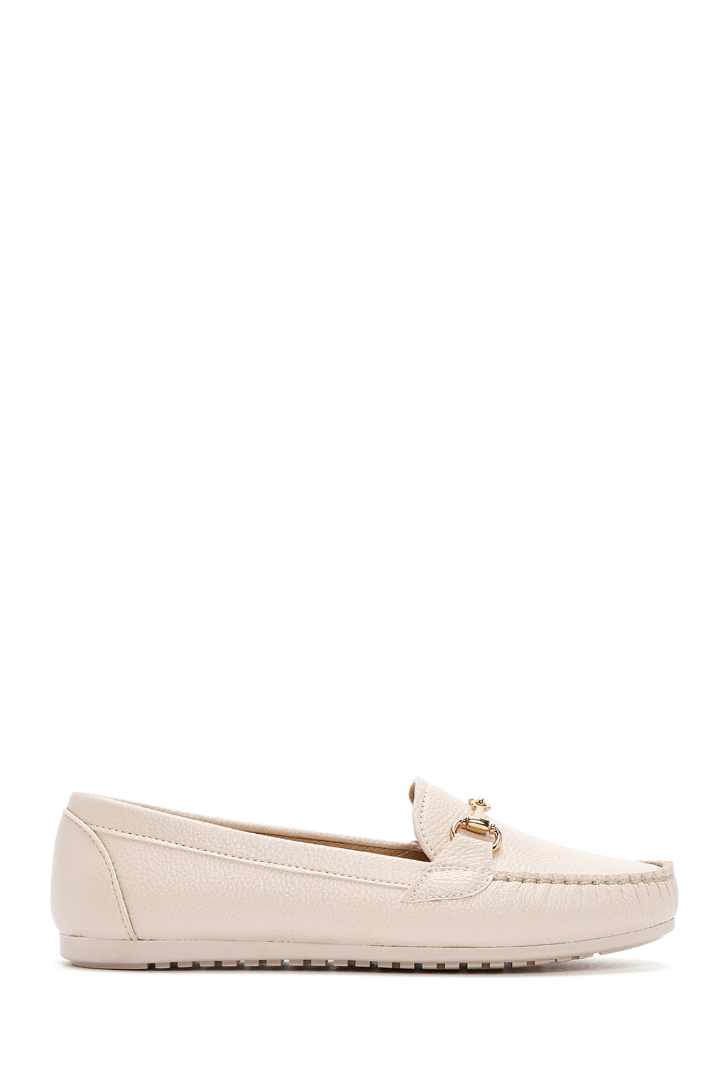 Kadın Bej Toka Detaylı Loafer