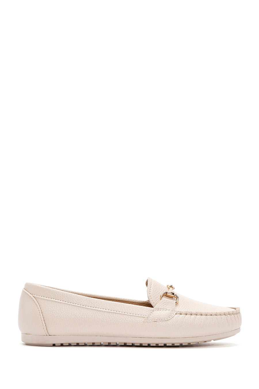 Women's Beige Buckle Detailed Loafer 21SFE1450FT | Derimod