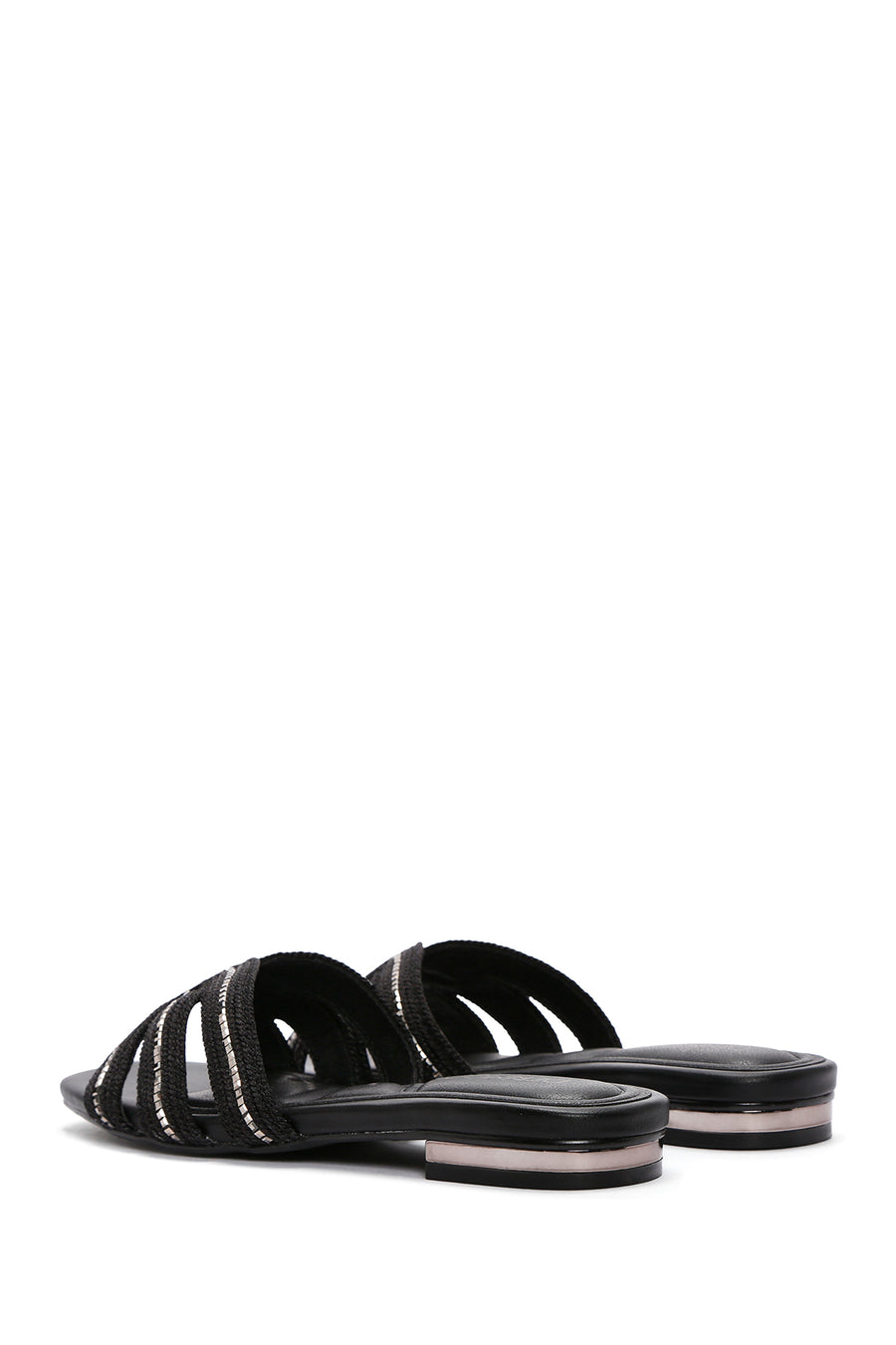 Women's Black Stone Slippers