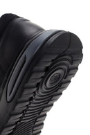Men's Black Lace-Up Leather Casual Sneaker | Derimod