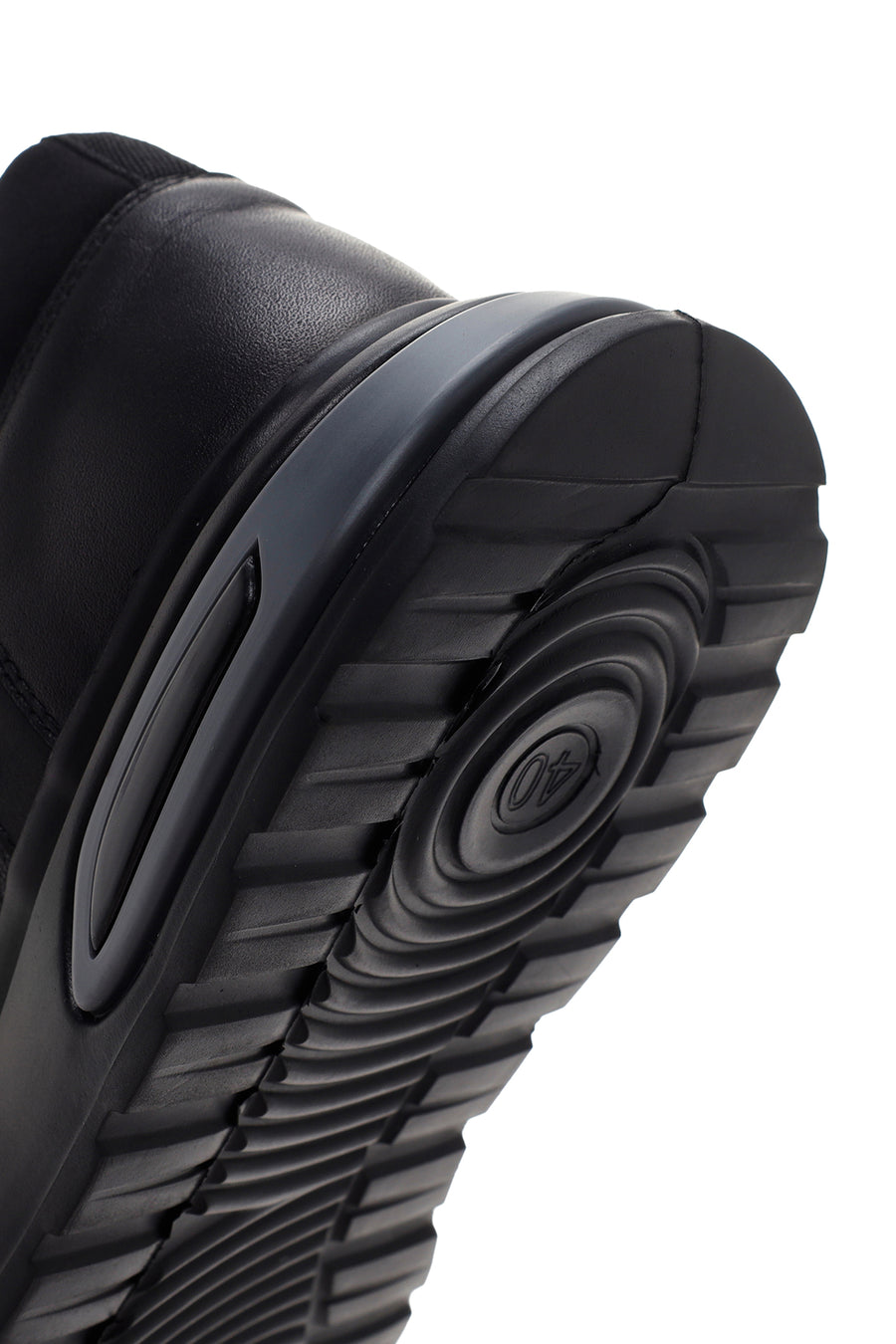 Men's Black Lace-Up Leather Casual Sneaker