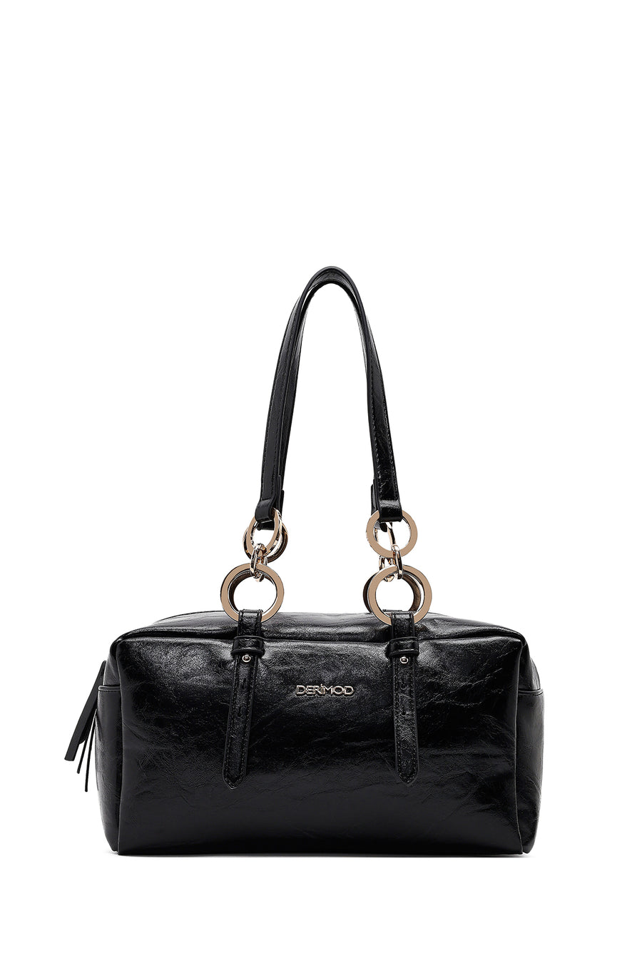 Woman Black Long-Strap Shoulder Bag