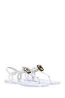 Women's Transparent Jelly Flip Flops Sandals | Derimod