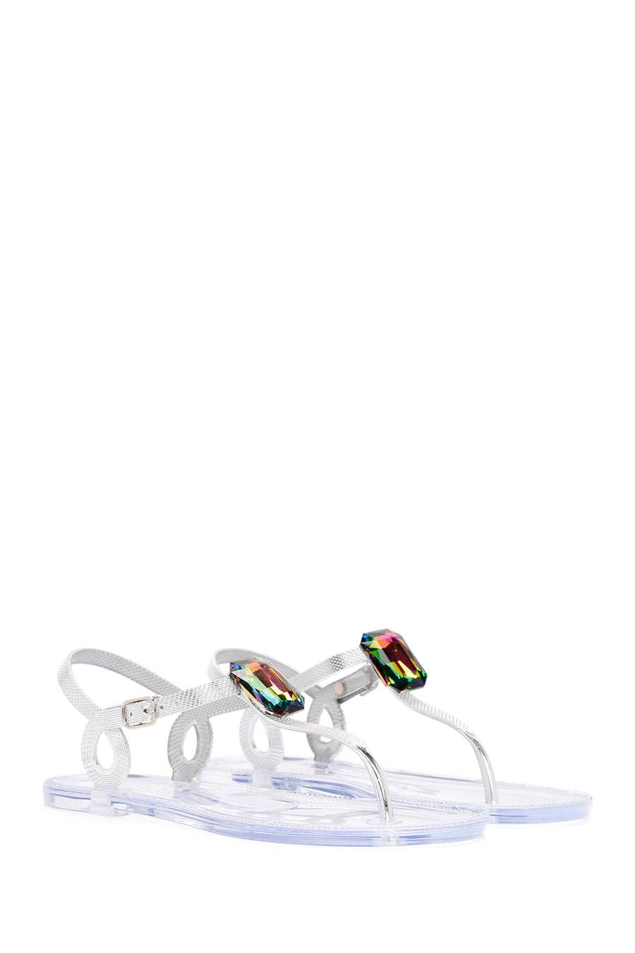 Women's Transparent Jelly Flip Flops Sandals