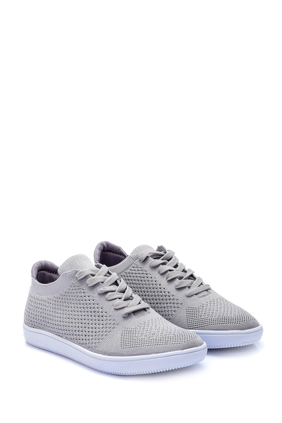 Women's Gray Fabric Shoes