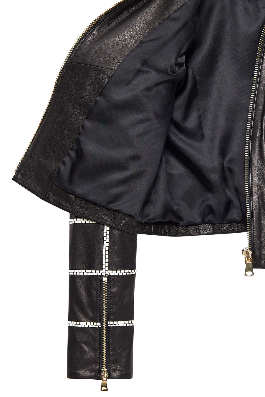 Capri Women's Black Short Leather Jacket