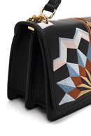Woman Black Long-Strap Printed Shoulder Bag | Derimod
