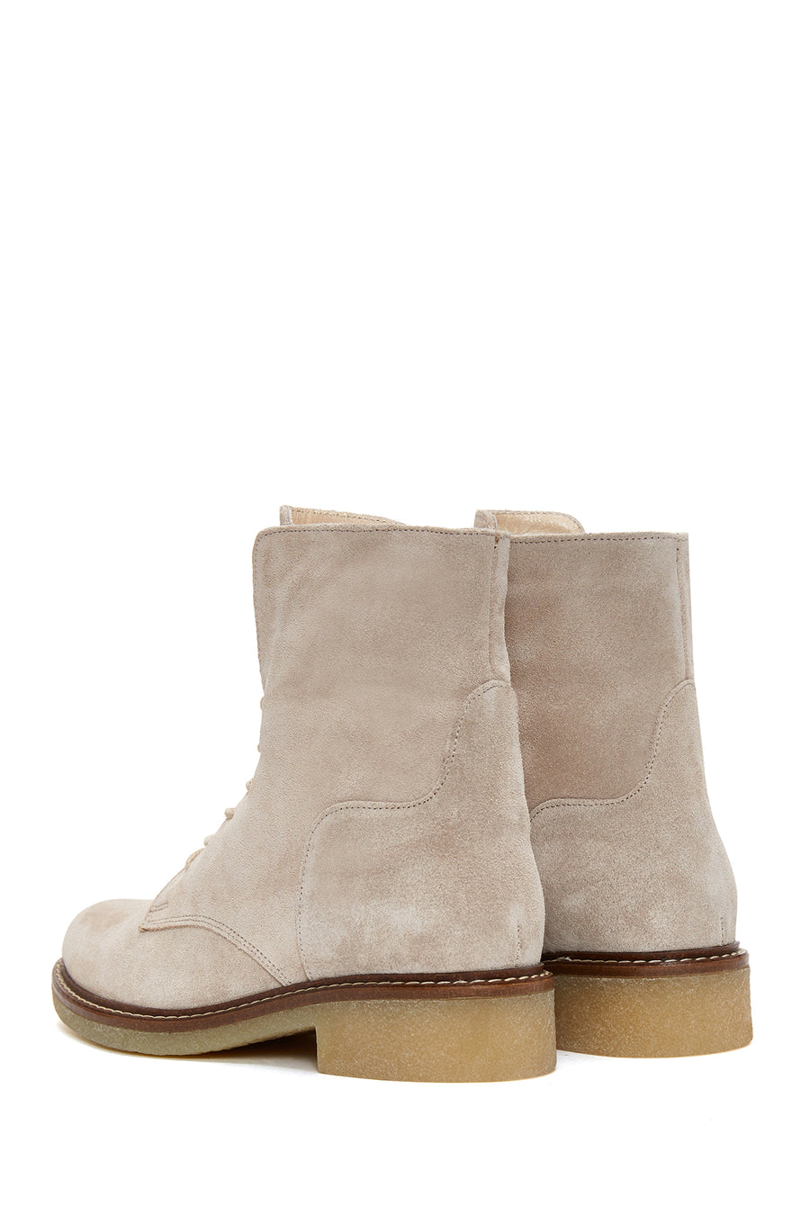 Women's Beige Suede Leather Boots