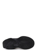 Male Black Lace-Up Thick-Soled Fabric Sneaker | Derimod