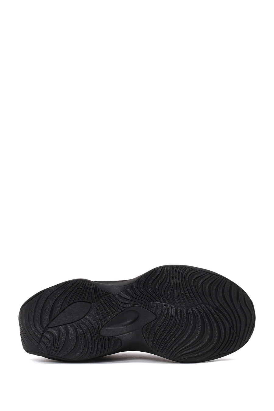 Male Black Lace-Up Thick-Soled Fabric Sneaker