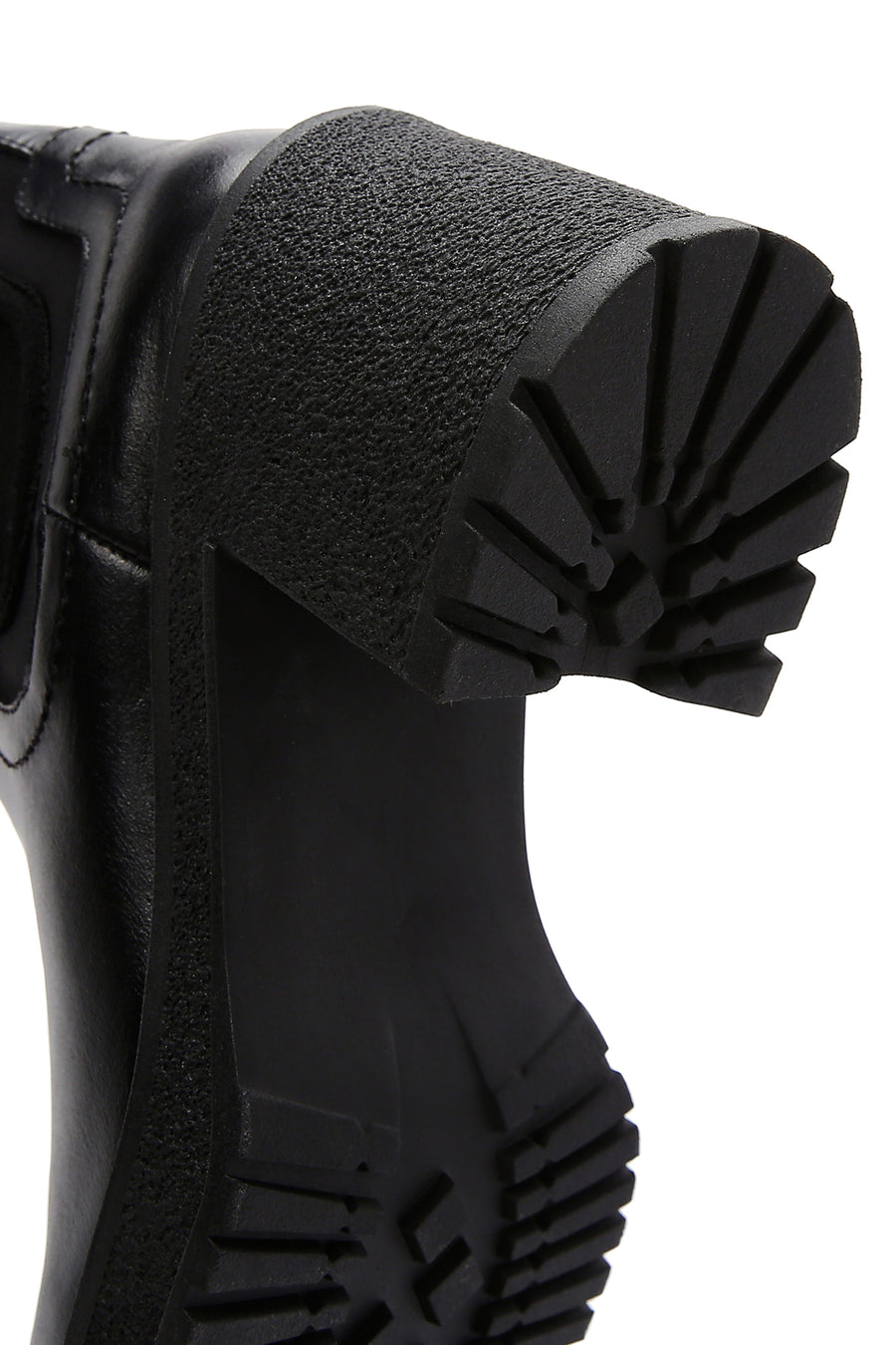 Women's Black Leather Heeled Chelsea Boots