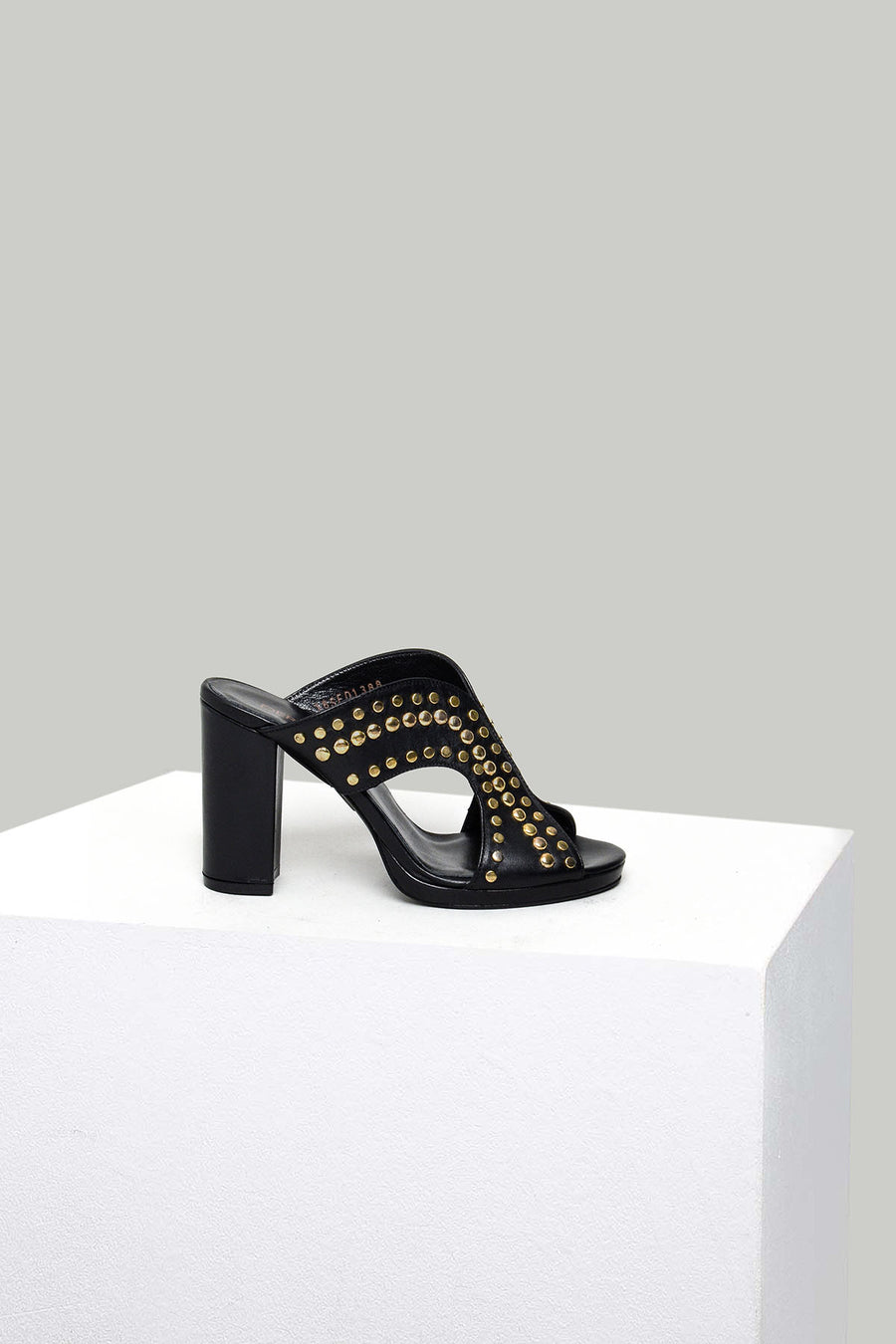 Heeled Women's Leather Slippers