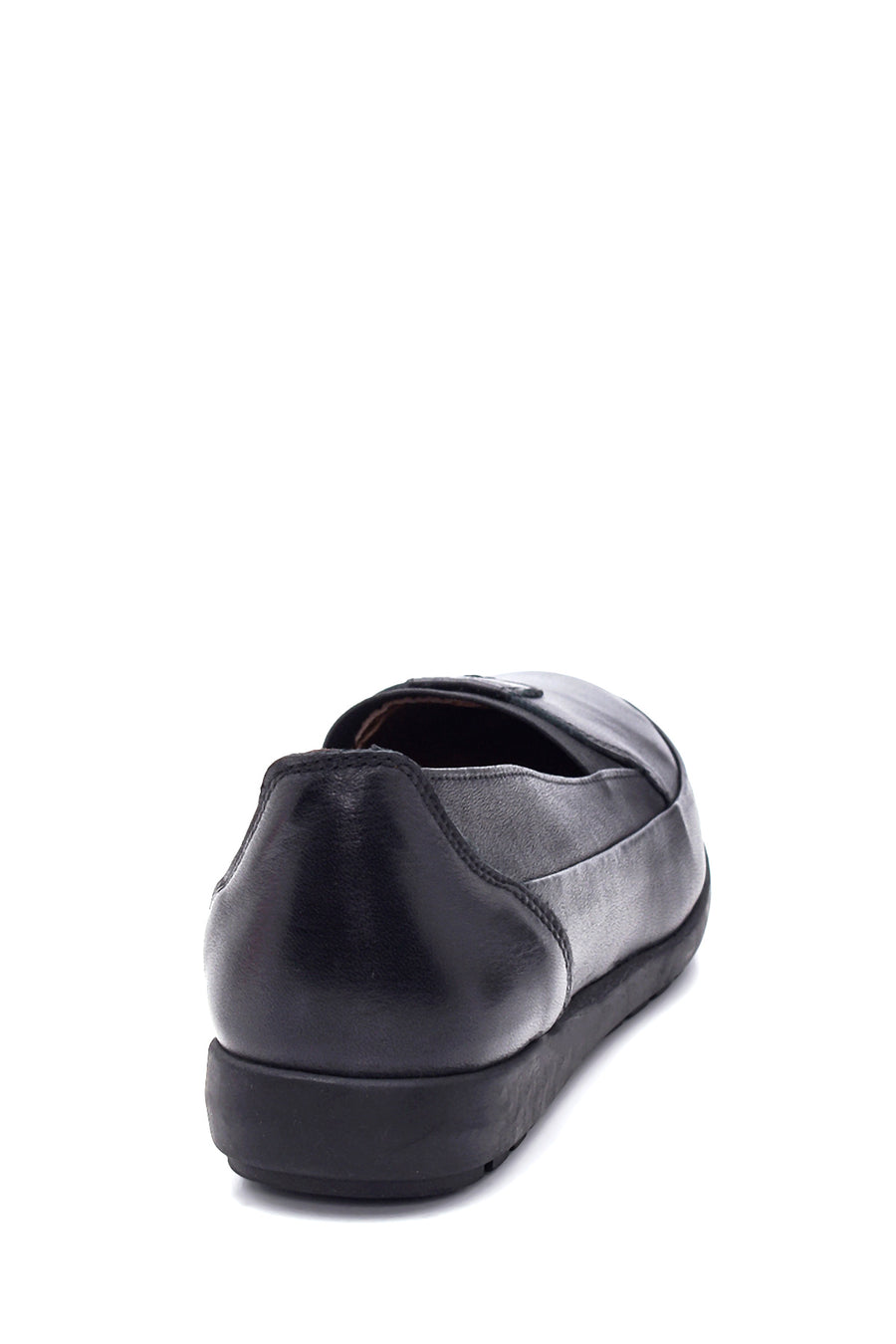 Women's Black Leather Comfort Loafer