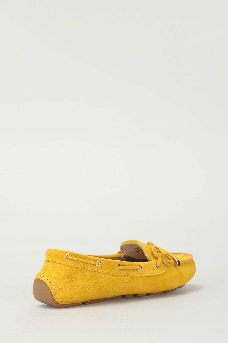 Suede Yellow Women's Leather Loafer