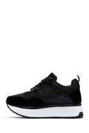 Alberto Guardiani Women's Black Louise Thick Soled Leather Sneaker | Derimod