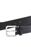 Men's Black Leather Belt | Derimod