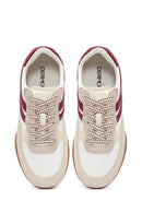 Women's Beige Lace-up Leather Sneaker | Derimod