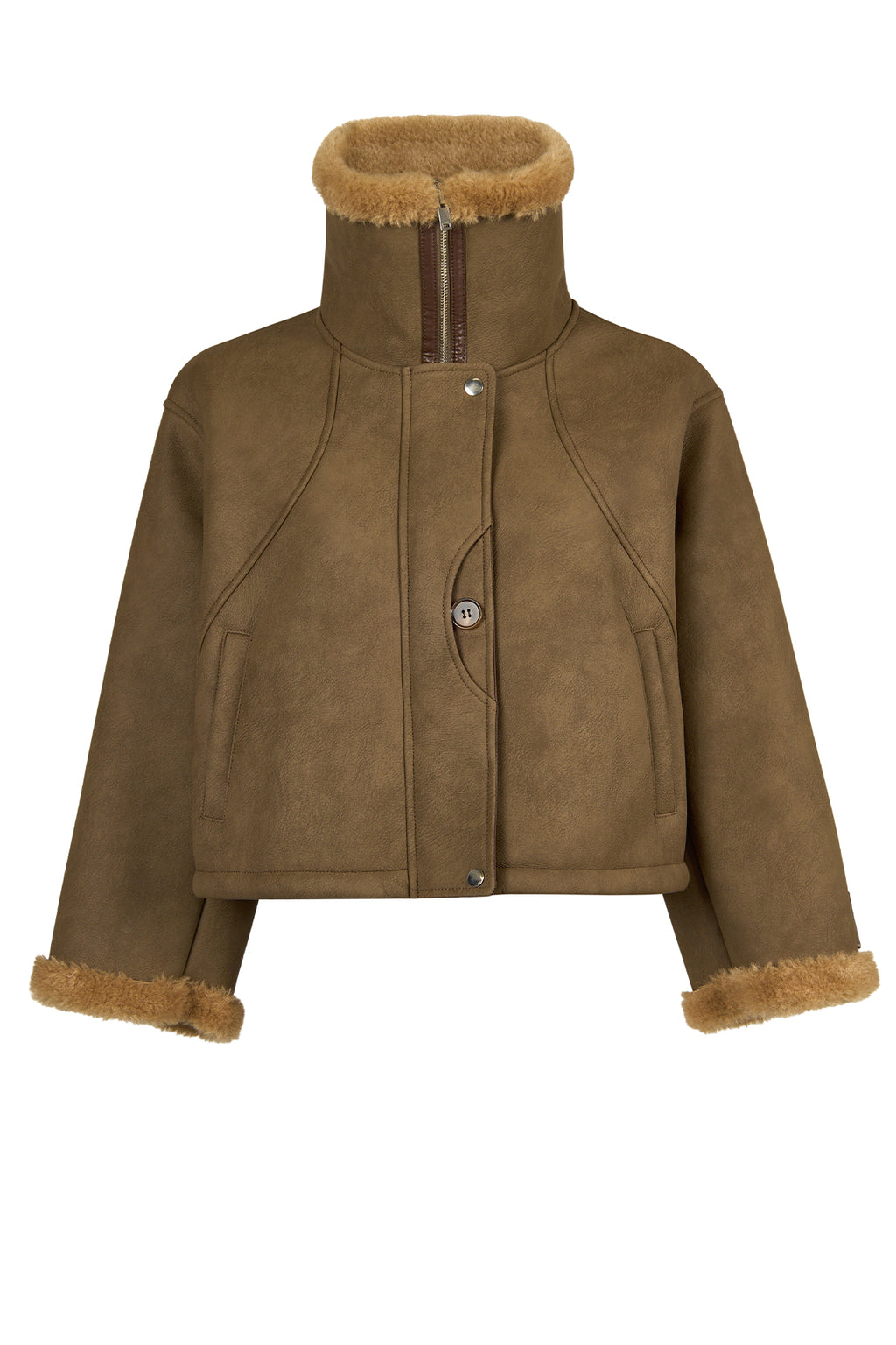 St Anton Kadın Taba Oversize Teddy Mont