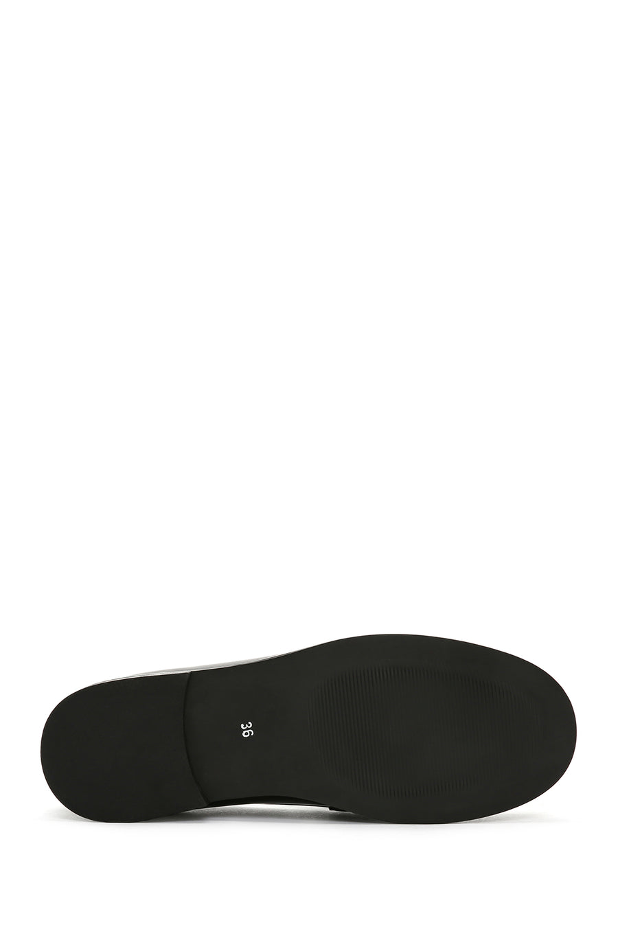 Women's Black Leather Masculine Loafer