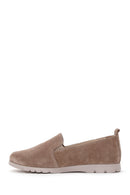 Kadın Vizon Süet Deri Comfort Loafer | Derimod