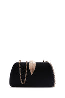 Woman Black Long Chain Strap Evening Mini Clutch Bag | Derimod