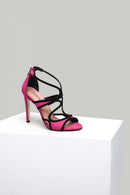 Suede Women's Heeled Sandals | Derimod