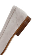 Kadın Bej Tokalı Süet Deri Casual Loafer | Derimod