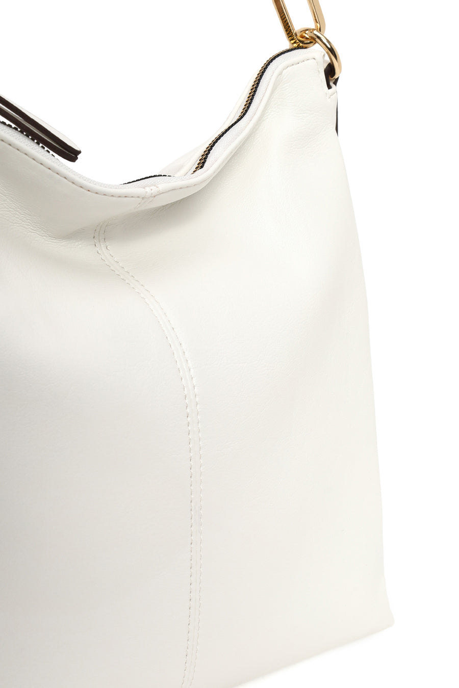 Woman Cream Long-Strap Shoulder Bag