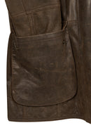 Gateaway Woman Brown Leather Coat | Derimod