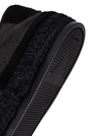 Male Black Lace-Up Thick-Soled Suede Espadrilles | Derimod
