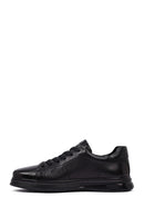 Male Black Lace-up Leather Casual Sneaker | Derimod