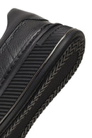 Male Black Lace-Up Thick-Soled Leather Sneaker | Derimod