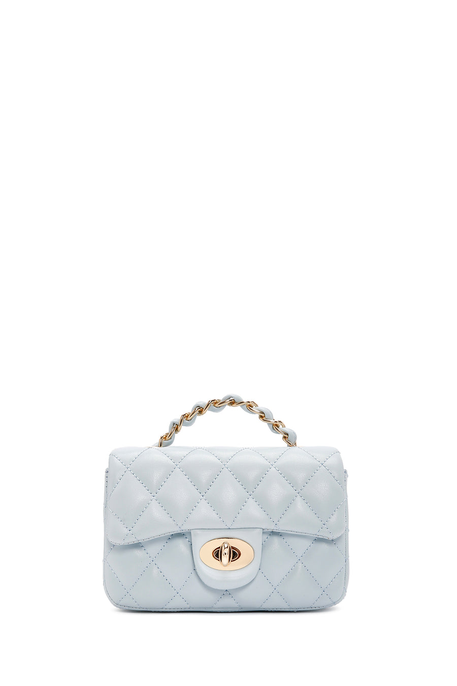 Women's Blue Long Strap Quilted Crossbody Bag