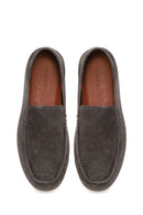 Male Anthracite Suede Leather Loafer | Derimod