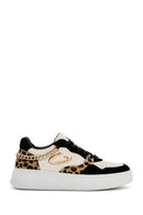 Alberto Guardiani Women's Black Chain Leather Sneaker | Derimod