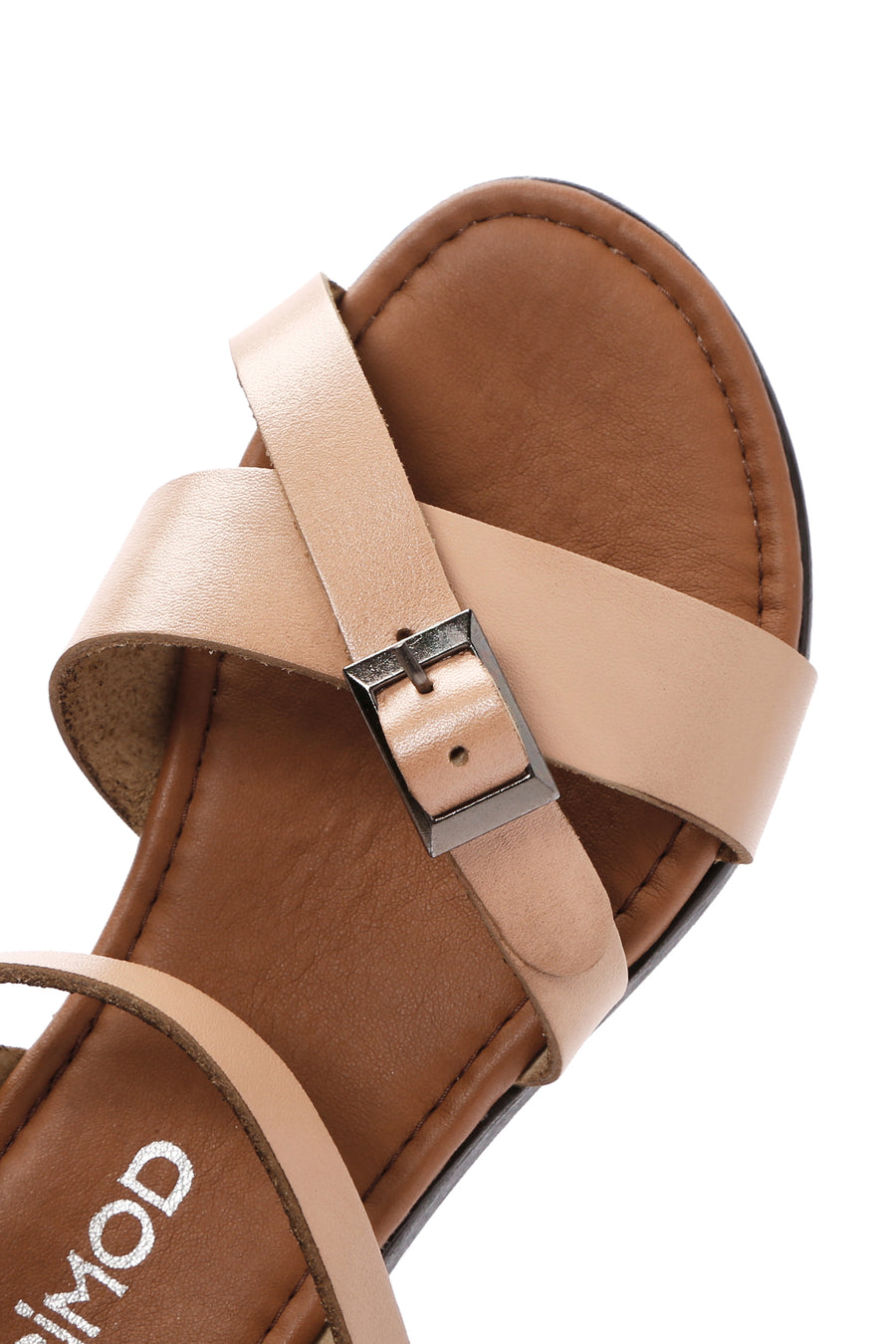 Women's Powder Ankle Strap Leather Bodrum Sandals