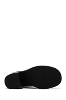 Women's Black Leather Zippered Heeled Boots | Derimod