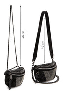Women's Black Long Strap Stone Cross Bag | Derimod