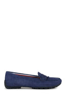 Geox Kadın Lacivert Kosmopolis + Grip Süet Deri Loafer | Derimod