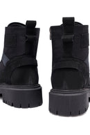Woman Black Zippered Leather Postal Boots | Derimod
