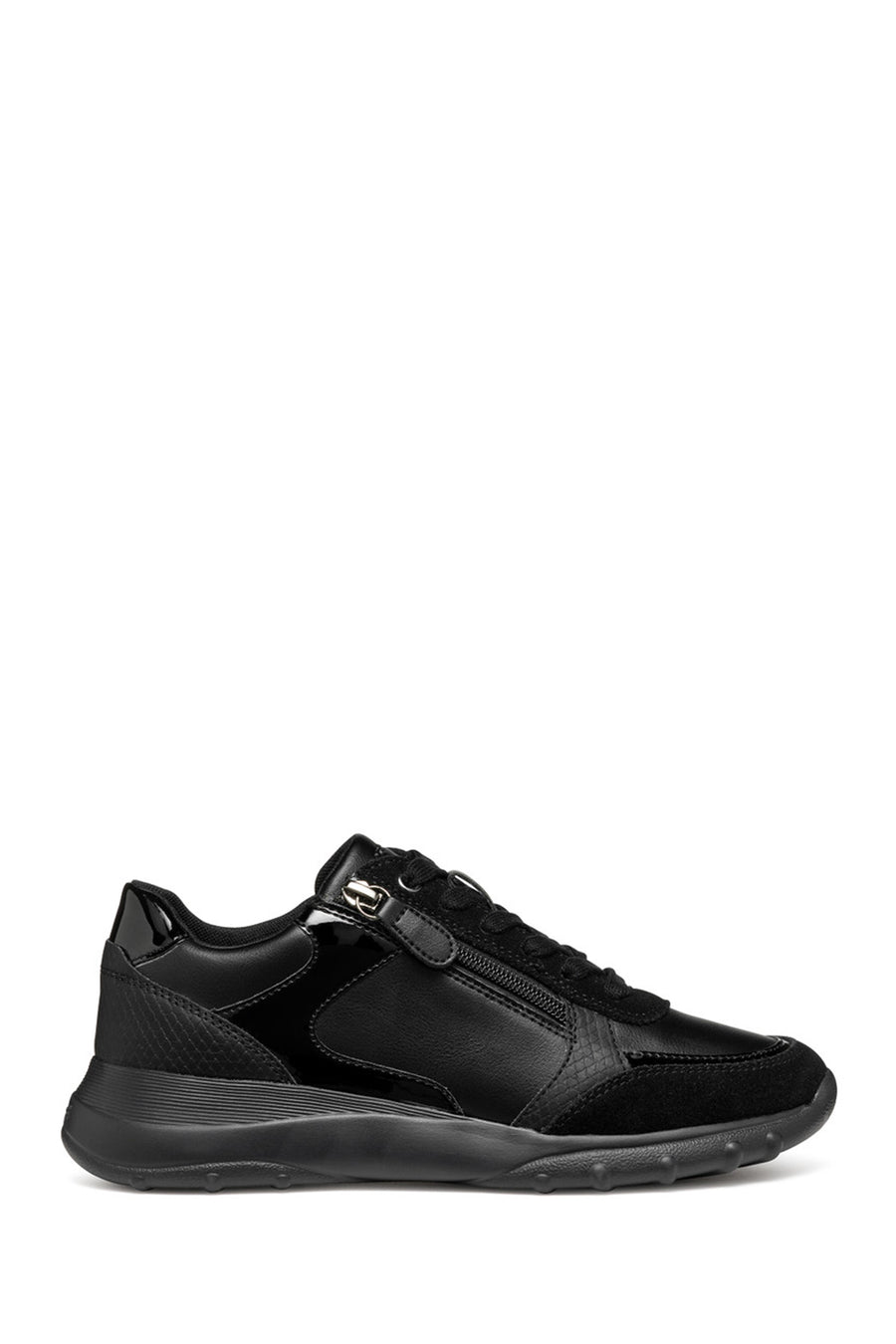 
Geox Women's Black Lace-Up Thick Sole Leather Sneaker
 D36LPB05422C9997 | Derimod