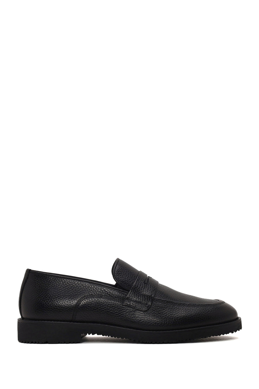 Erkek Siyah Deri Klasik Loafer WM710024DF | Derimod
