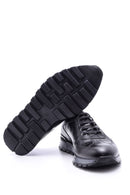 Erkek Kroko Detaylı Deri Sneaker | Derimod