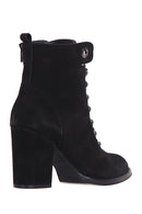 Women's Suede Lace-up Boots | Derimod