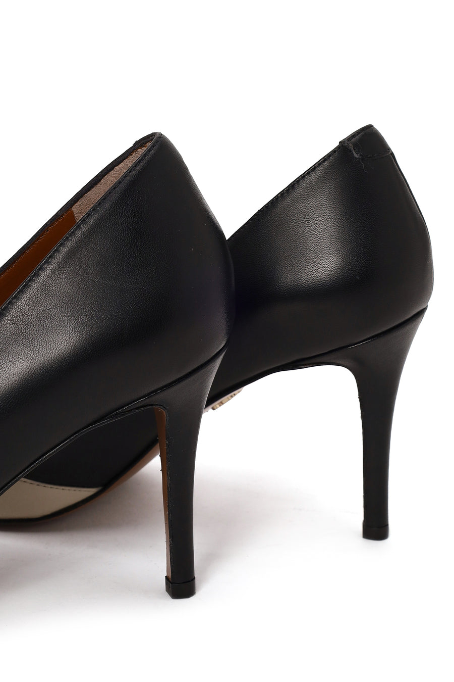 Kadın Siyah İnce Topuklu Deri Stiletto