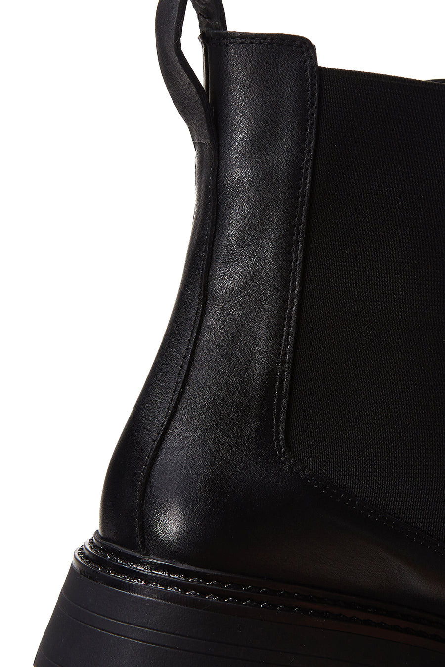 Women's Black Leather Chelsea Boots