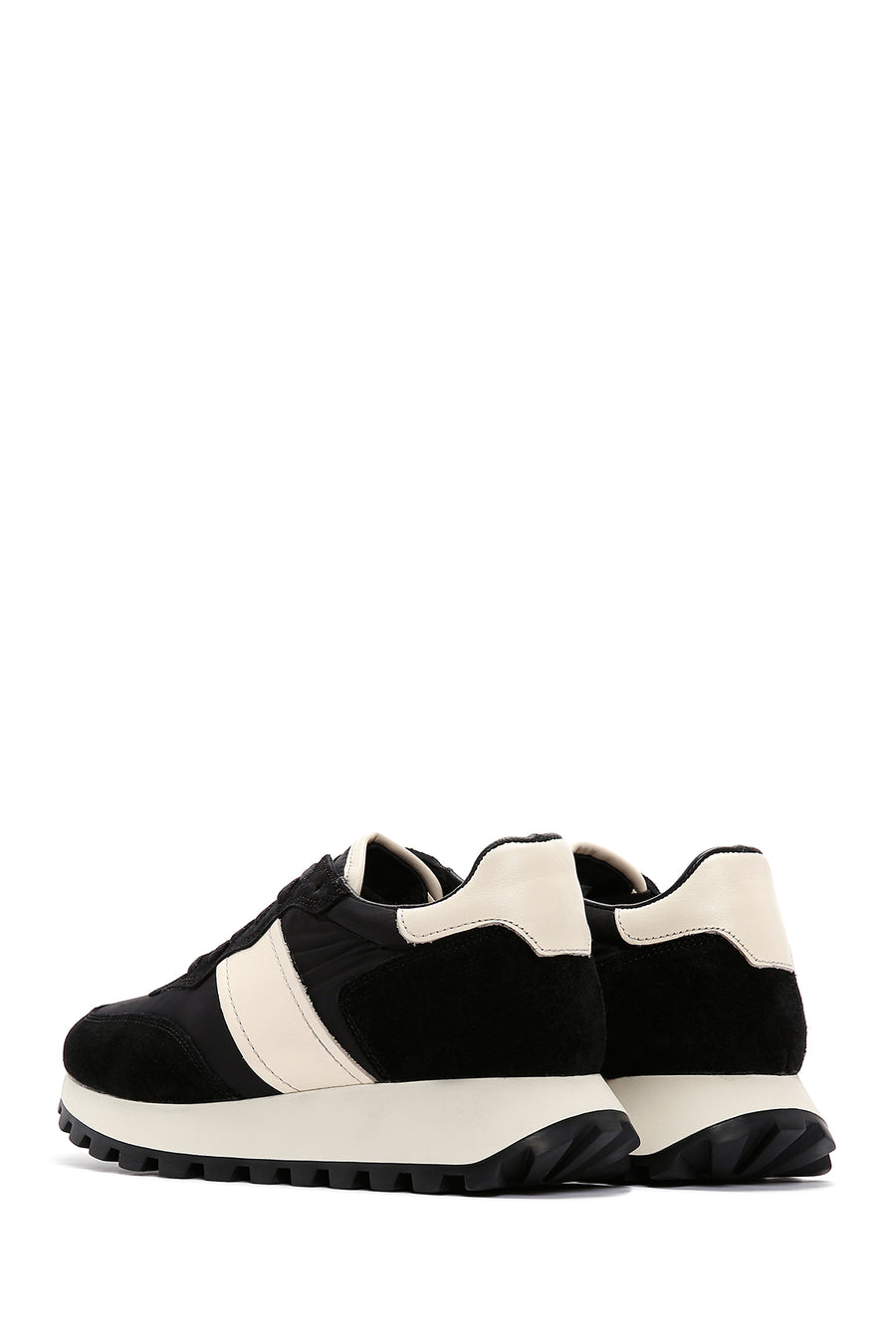 Men's Black Suede Leather Detailed Sneaker